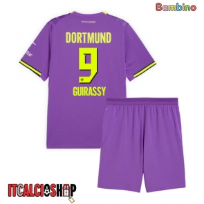 Borussia Dortmund Serhou Guirassy #9 Terza Maglia Bambino 2026-27 Manica Corta (+ Pantaloni corti)